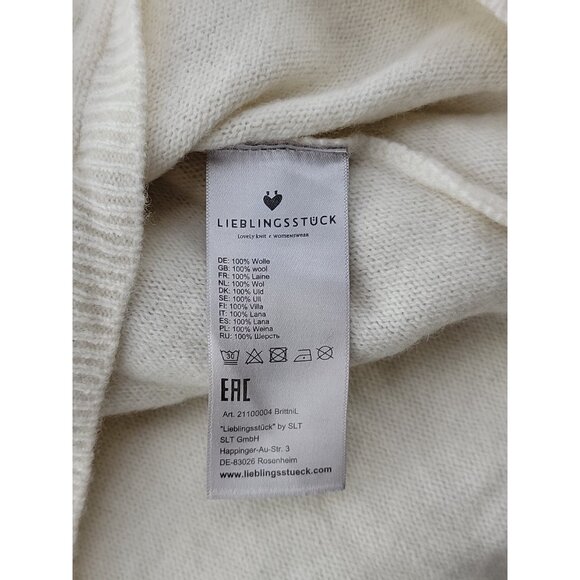 Lieblingsstuck Women’s Sweater Sz 38 M Wool Knit LS Pullover Black Star German - Picture 14 of 15